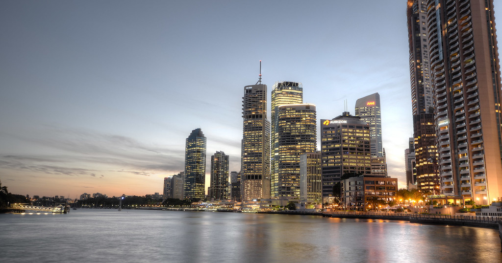 Brisbane river at night